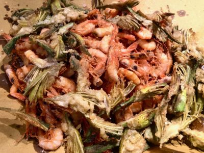 Fritto di pesce e di verdure